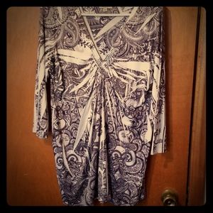 Blank and white dress blouse